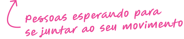Personas esperando a unirse a tu movimiento